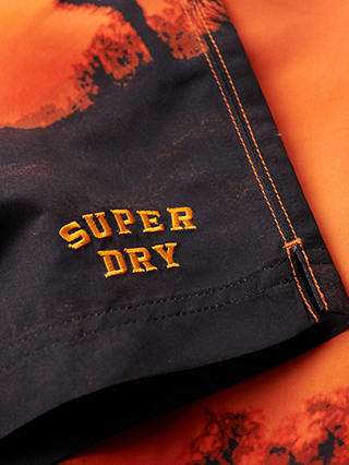 Superdry Photographic 17" Swim Shorts, Sunset Orange