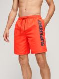 Superdry Sport Graphic 17" Swim Shorts, Cherry Tomato Red