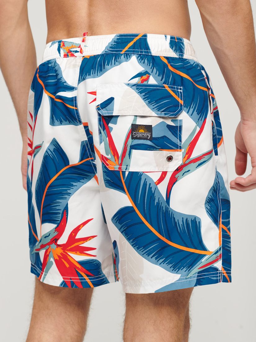 Superdry Hawaiian Floral Print Swim Shorts, Optic Paradise, XL