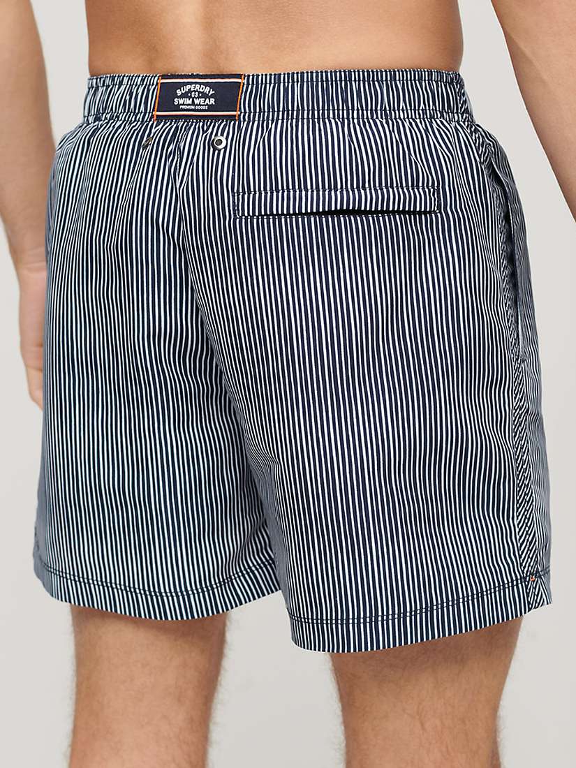Buy Superdry Fine Stripe 15" Swim Shorts, Navy Online at johnlewis.com