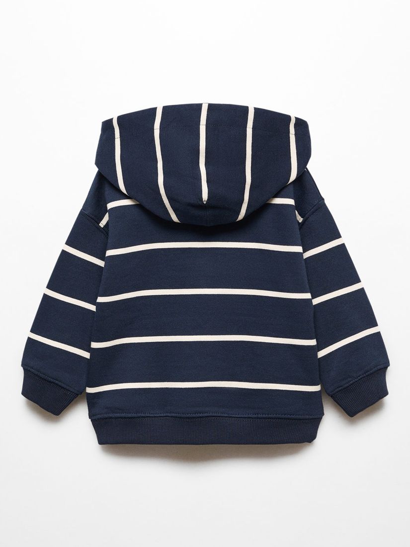 Buy Mango Baby Sea Striped Hooded Sweatshirt, Navy Online at johnlewis.com