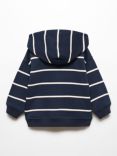 Mango Baby Sea Striped Hooded Sweatshirt, Navy