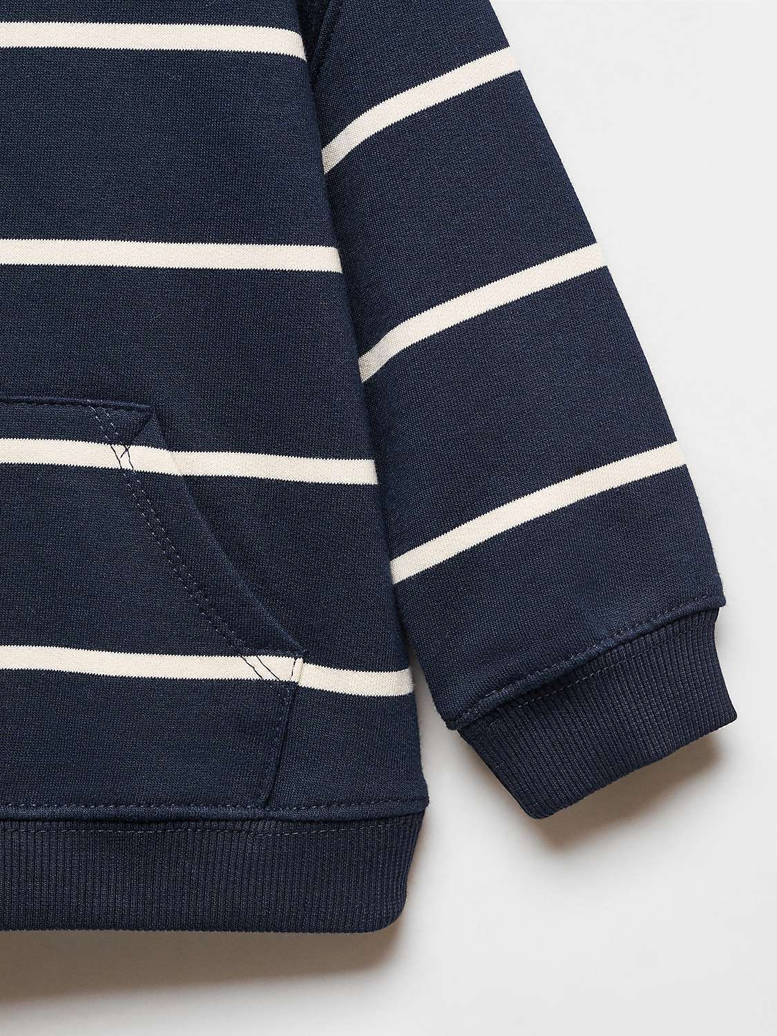 Buy Mango Baby Sea Striped Hooded Sweatshirt, Navy Online at johnlewis.com