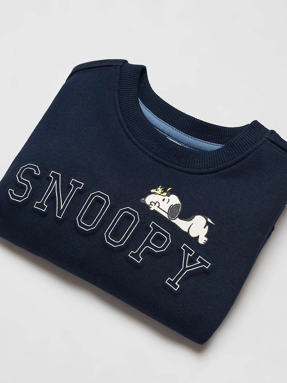 Buy Mango Baby Snoopy Embossed Sweatshirt, Navy Online at johnlewis.com