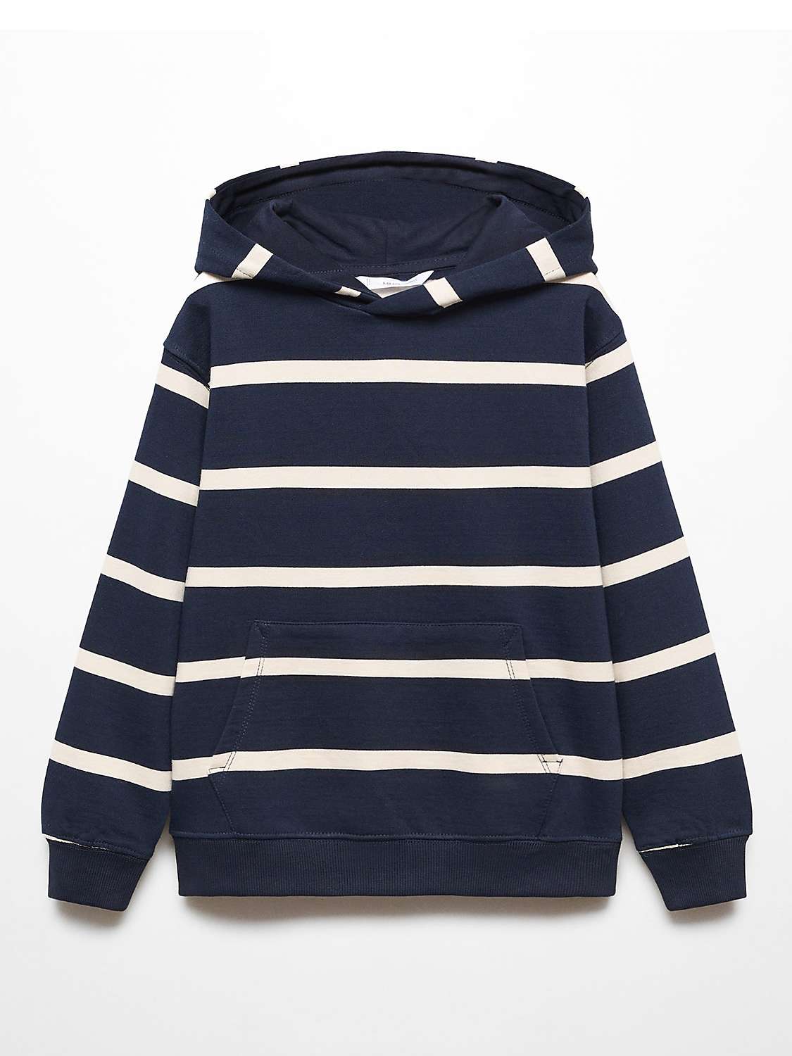 Buy Mango Kids' Sea Striped Hooded Sweatshirt, Navy Online at johnlewis.com