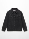 Mango Kids' John Denim Jacket, Open Grey