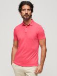 Superdry Jersey Polo Shirt, Teaberry Red