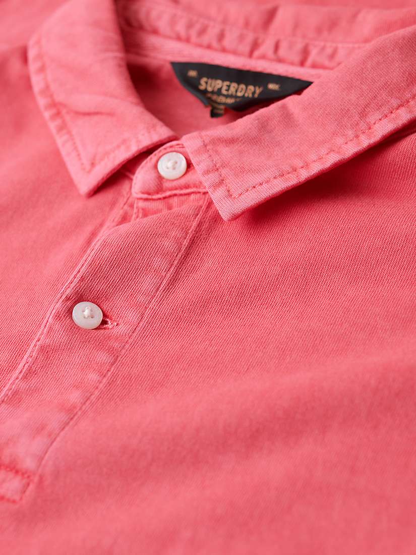 Buy Superdry Jersey Polo Shirt, Teaberry Red Online at johnlewis.com