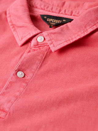 Superdry Jersey Polo Shirt, Teaberry Red