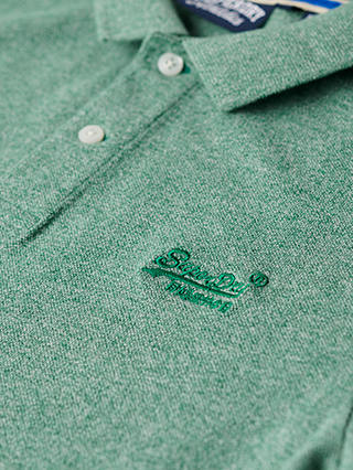 Superdry Classic Pique Polo Shirt, Bright Green Grit