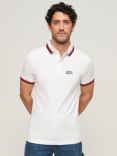 Superdry Sportswear Tipped Polo Shirt, Brilliant White