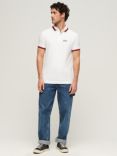 Superdry Sportswear Tipped Polo Shirt, Brilliant White