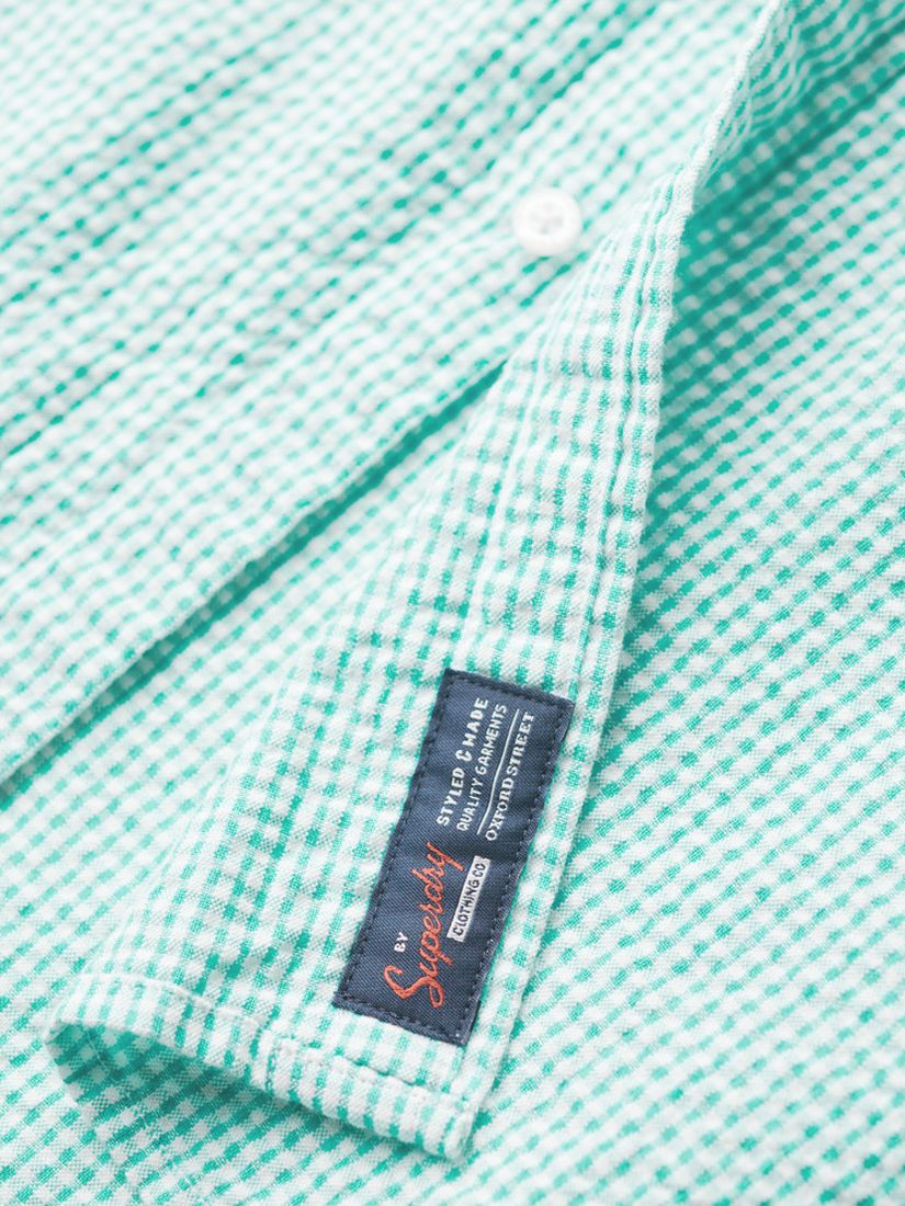 Buy Superdry Organic Cotton Seersucker Short Sleeve Shirt Online at johnlewis.com