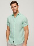 Superdry Studios Casual Linen Shirt, Spearmint Green