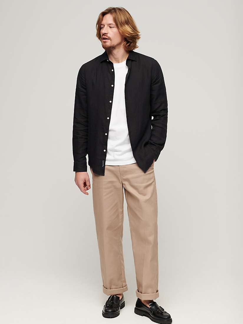 Buy Superdry Casual Linen Long Sleeve Shirt Online at johnlewis.com