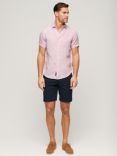 Superdry Studios Casual Linen Shirt, Pastel Lilac