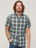 Superdry Lightweight Check Shirt, Grey/Multi