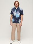 Superdry Hawaiian Short Sleeve Shirt, Navy/Multi