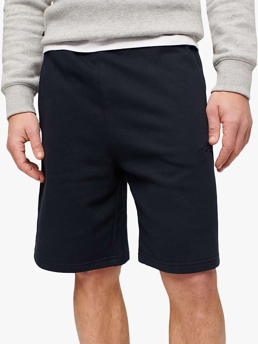 Buy Superdry Essential Logo Jersey Knee Length Shorts, Eclipse Navy Online at johnlewis.com