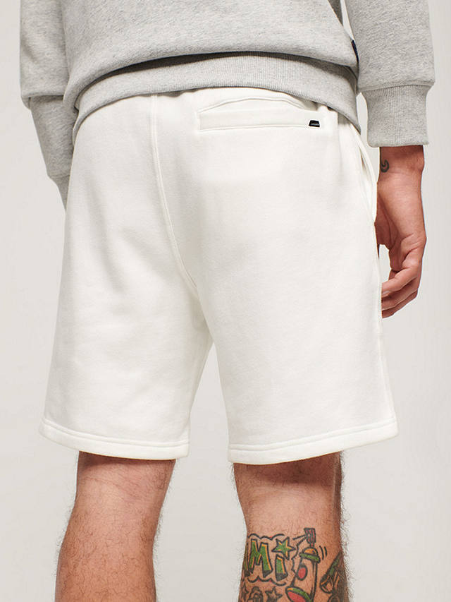 Superdry Sportswear Embossed Loose Shorts, New Chalk White