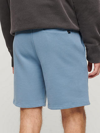 Superdry Luxury Sport Loose Shorts, Washed Denim Blue