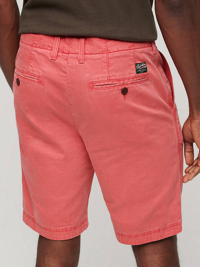 Superdry Officer Chino Shorts, Coral