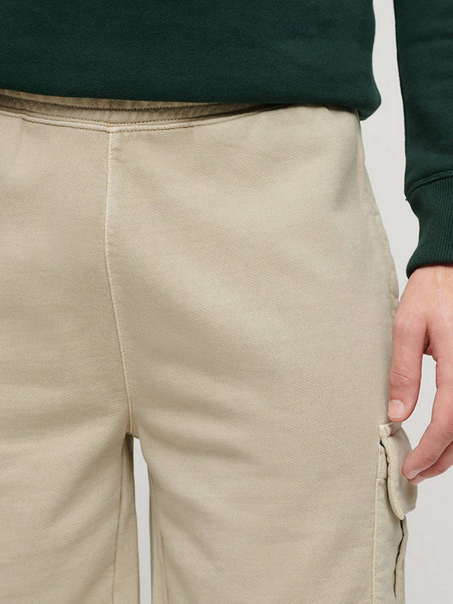 Superdry Contrast Stitch Cargo Shorts, Washed Pelican Beige