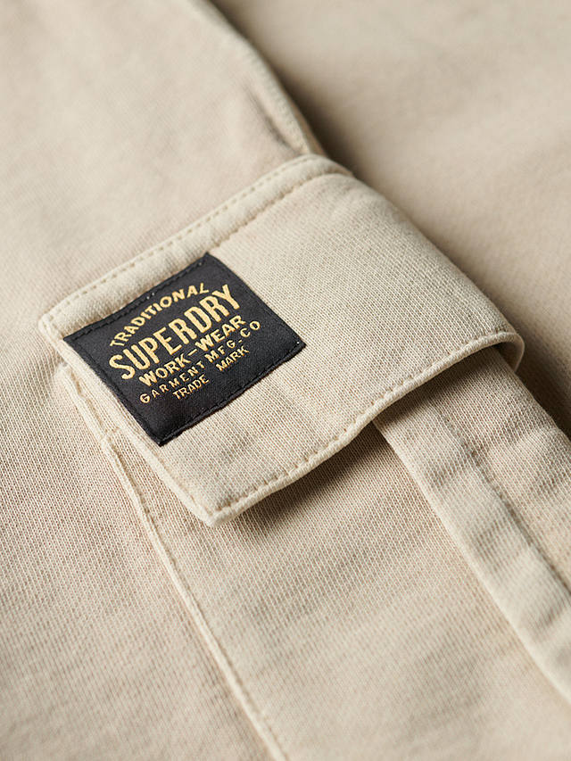 Superdry Contrast Stitch Cargo Shorts, Washed Pelican Beige