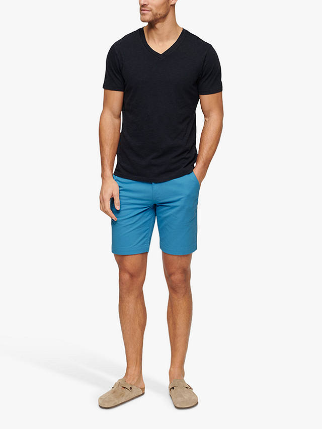 Superdry Slim Fit Stretch Chino Shorts, Toucan Blue