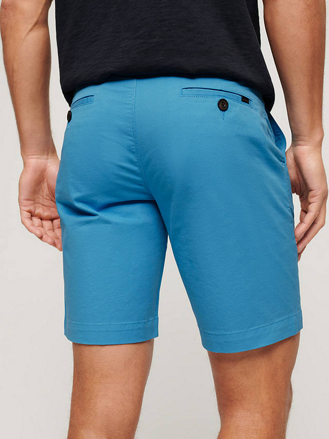 Superdry Slim Fit Stretch Chino Shorts, Toucan Blue