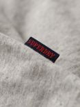 Superdry Essential Logo Retro Stripe Long Sleeve T-Shirt, Grey Fleckmarl/ Navy