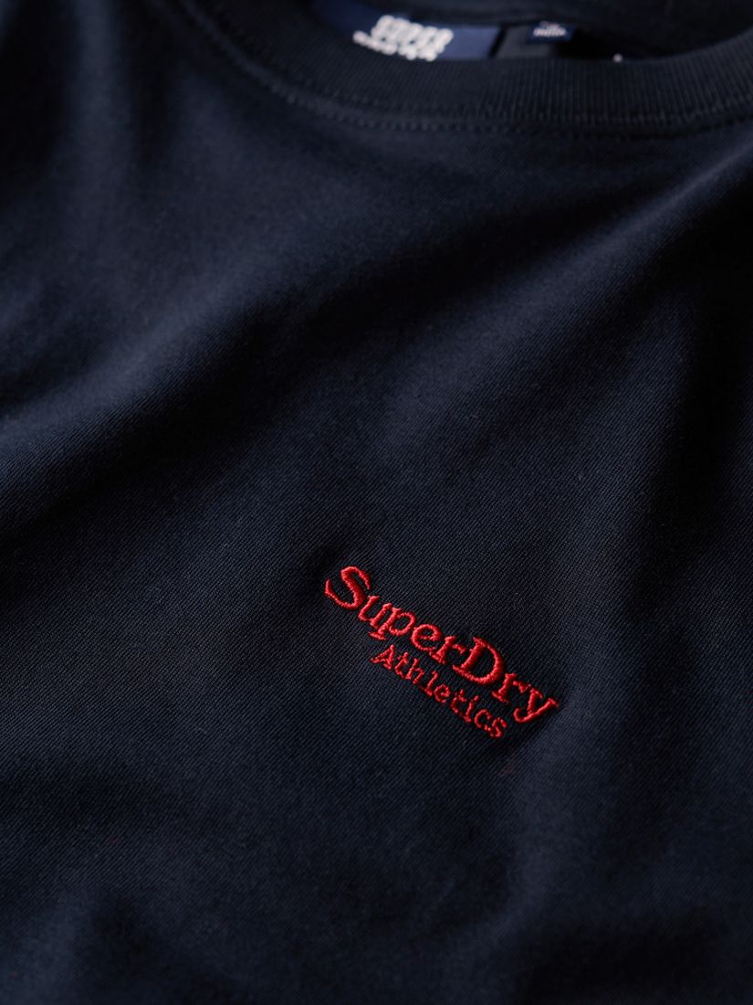 Superdry Essential Logo Retro Stripe Long Sleeve T-Shirt, Navy/Chilli Red, XXXL