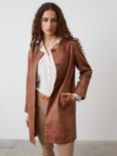 Gerard Darel Magie Leather Coat, Brown