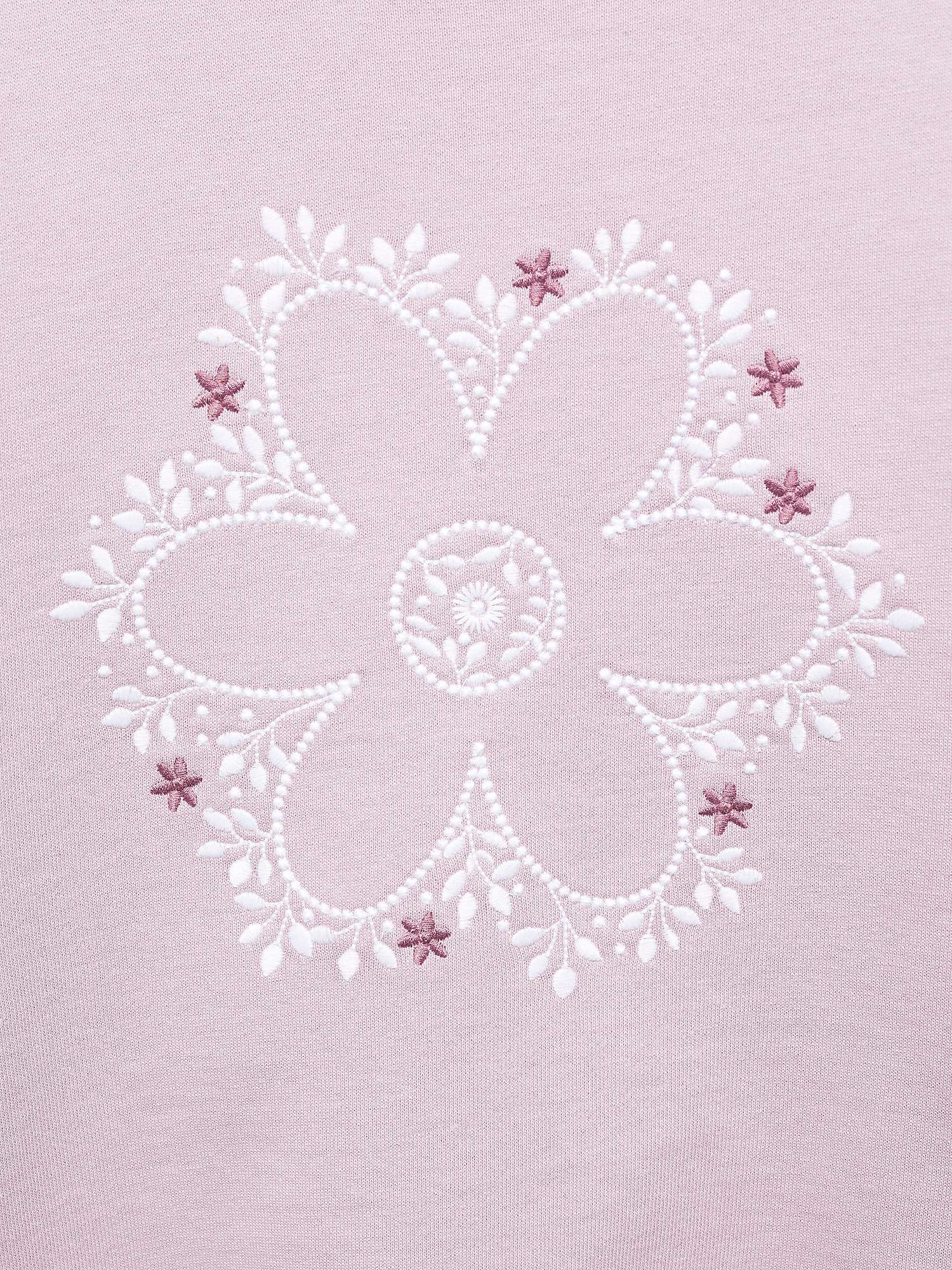 Buy Mango Kids' Cece Floral Print Cotton Sweatshirt, Pastel Purple Online at johnlewis.com