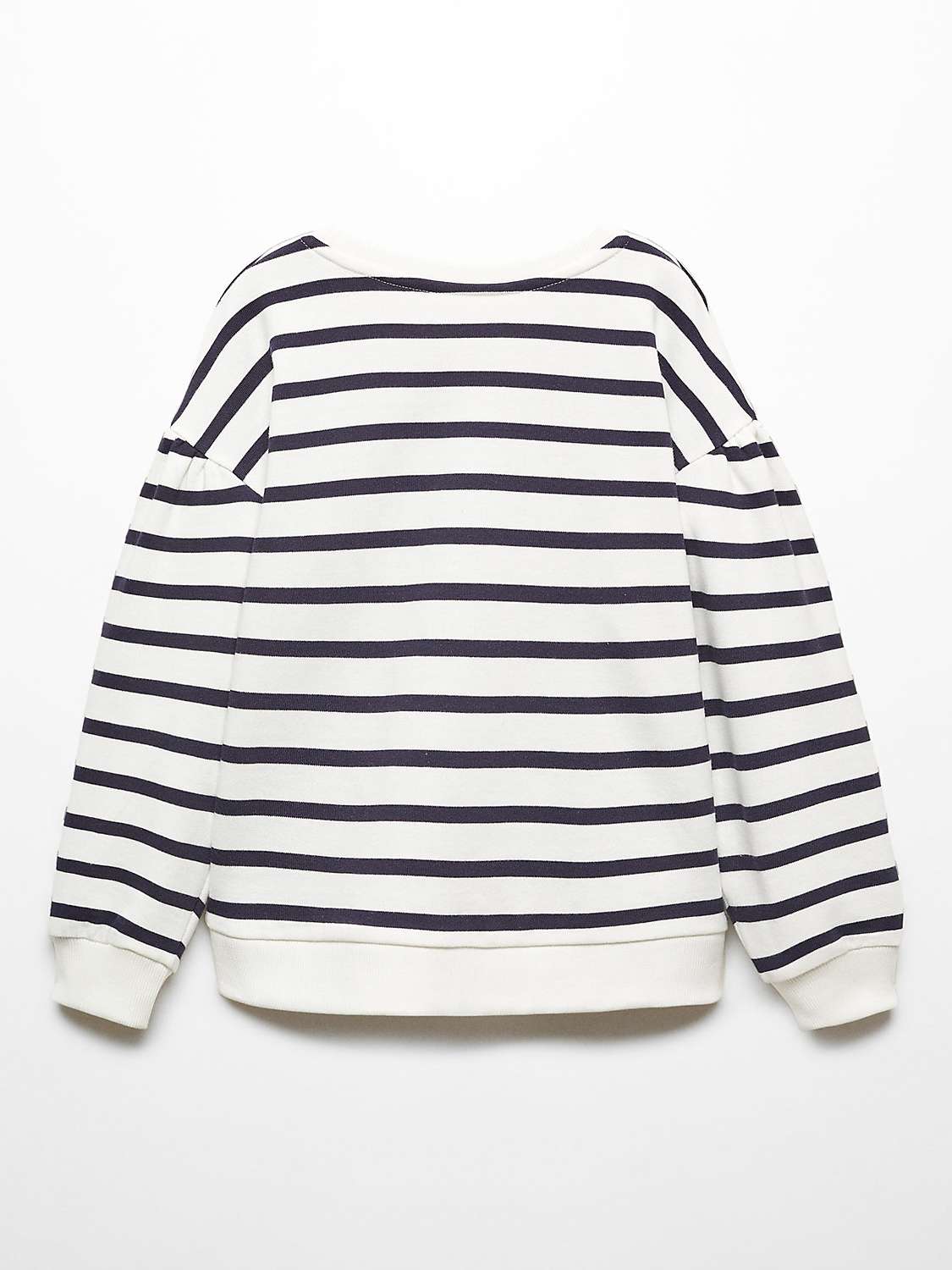 Buy Mango Kids' Stripes Sweatshirt, Navy Online at johnlewis.com