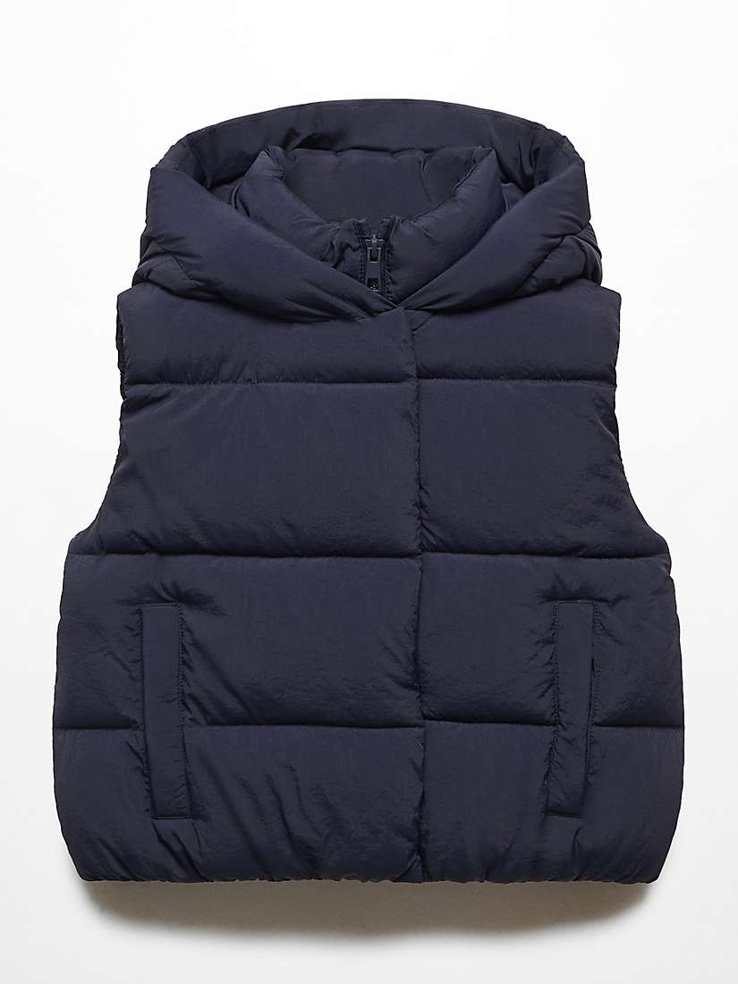 Buy Mango Kids' Mariana Quilted Hooded Gilet Online at johnlewis.com