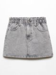 Mango Kids' Cindy Paperbag Denim Mini Skirt