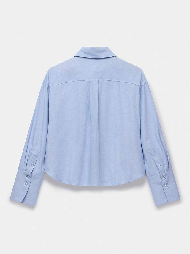 Mint Velvet Cropped Boxy Utility Shirt, Blue