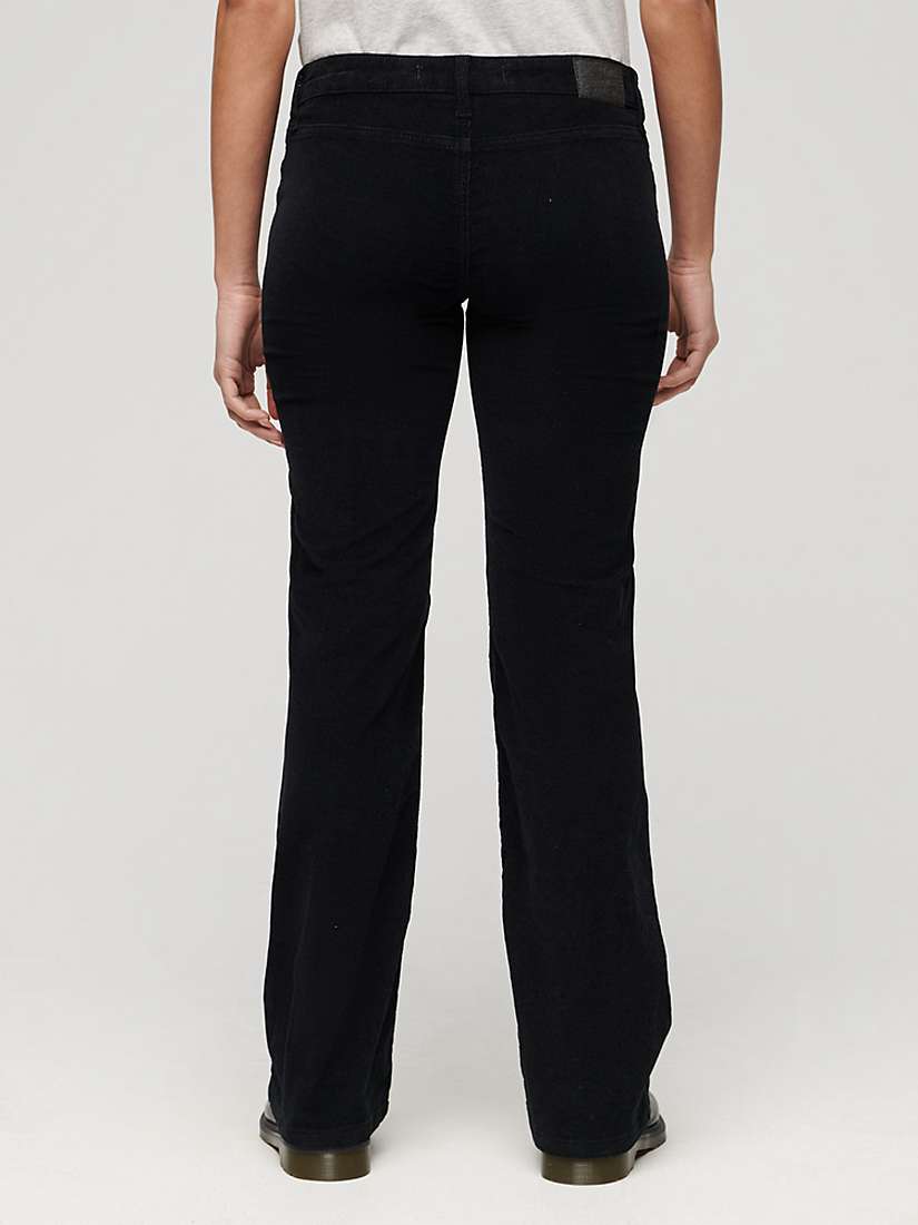 Buy Superdry Low Rise Cord Flare Jeans, Black Online at johnlewis.com
