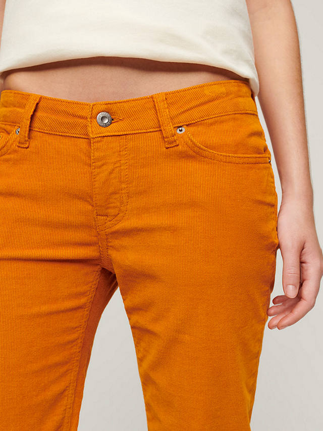 Superdry Low Rise Cord Flare Jeans, Pumpkin Spice Brown