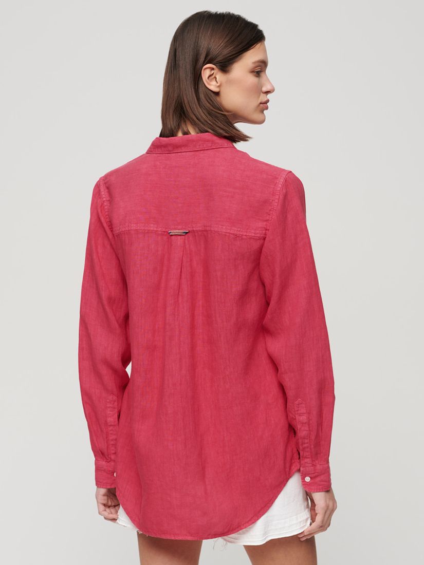 Buy Superdry Casual Linen Boyfriend Shirt Online at johnlewis.com