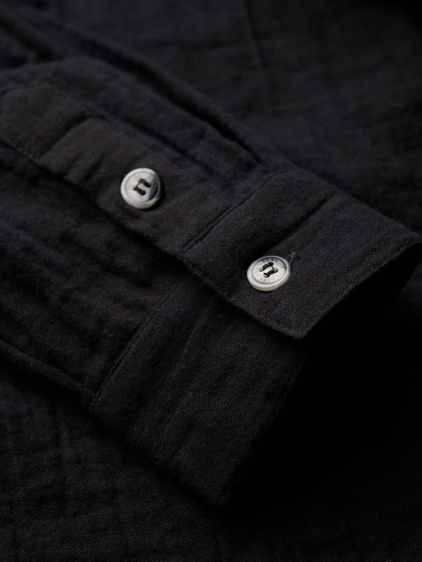Superdry Longline Beach Shirt, Black, 10