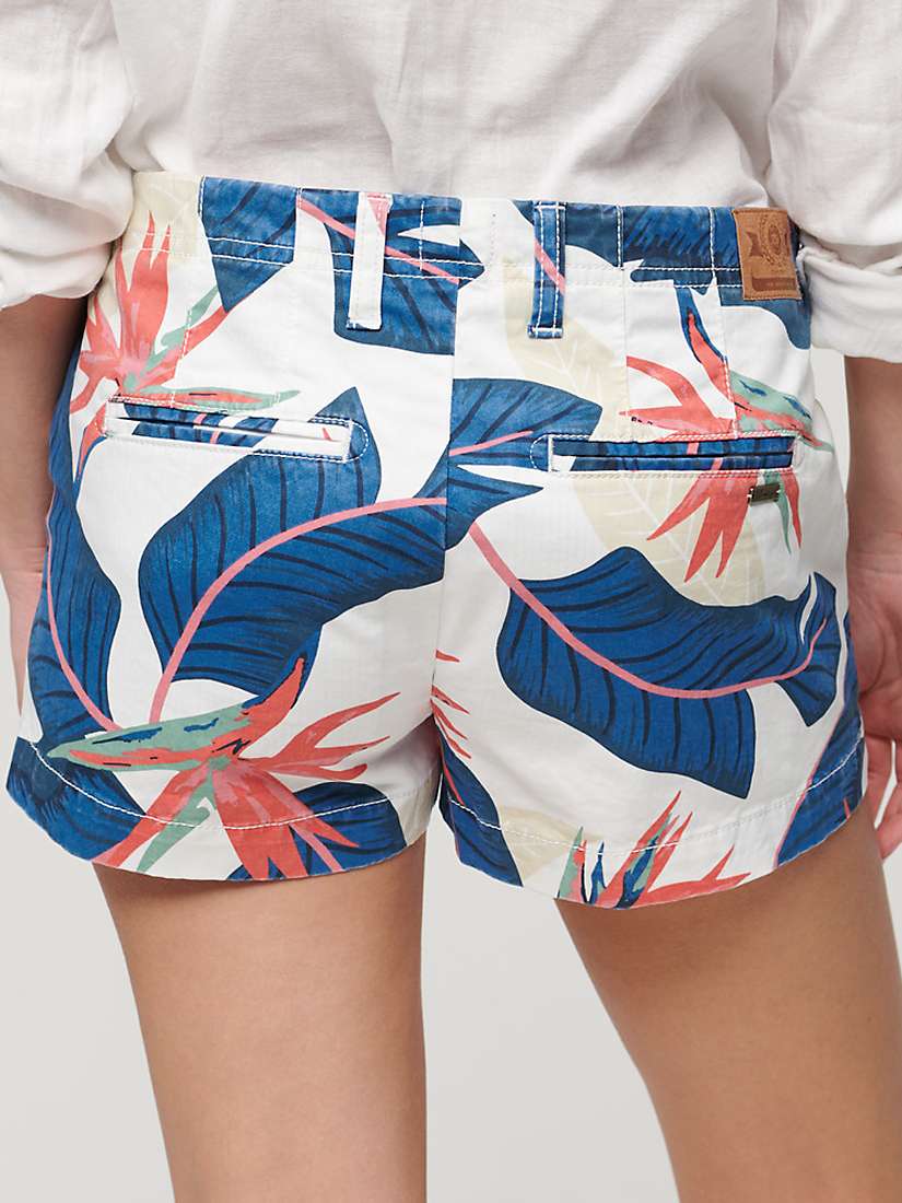 Buy Superdry Chino Hot Shorts, Optic Coral Paradise Online at johnlewis.com