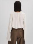Reiss Gracie Cut Out Detail Blouse, Ivory