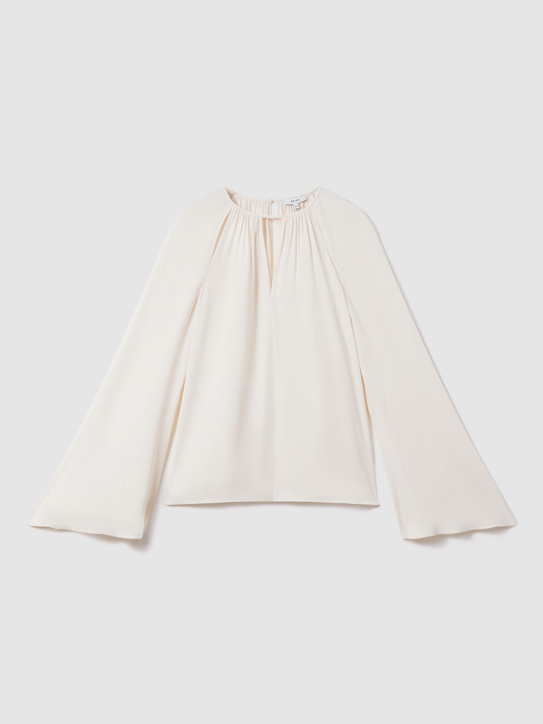 Buy Reiss Gracie Cut Out Detail Blouse, Ivory Online at johnlewis.com