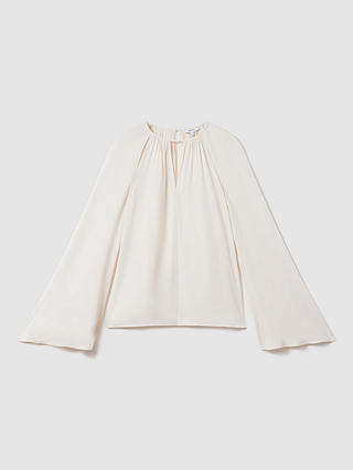 Reiss Gracie Cut Out Detail Blouse, Ivory