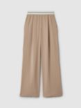 Reiss Abigail Wide Leg Trousers, Stone