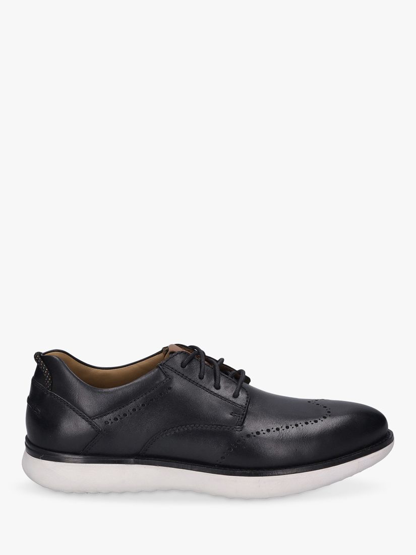 Josef Seibel Finley 02 Leather Lace Up Shoes, Black at John Lewis ...