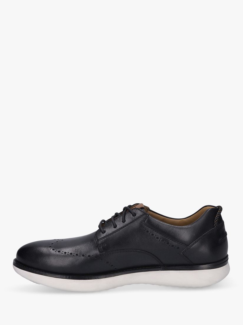 Josef Seibel Finley 02 Leather Lace Up Shoes, Black at John Lewis ...