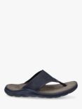 Josef Seibel Maverick 05 Leather Footbed Sandals, Jeans, Blue